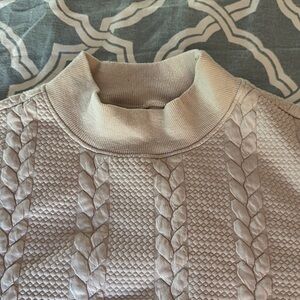 NFINITY Cream Textured Cowl Neck Sweater
